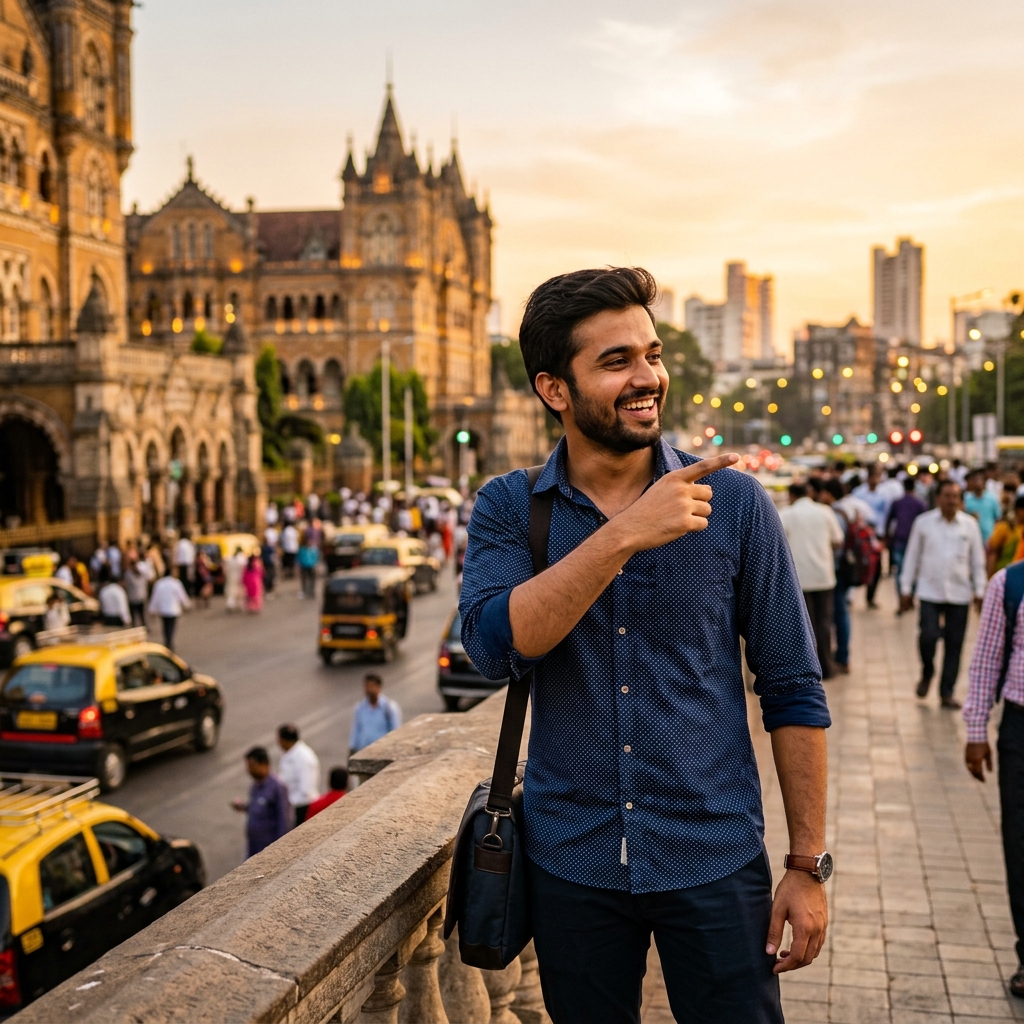 Working professional host at Mumbai cityscape