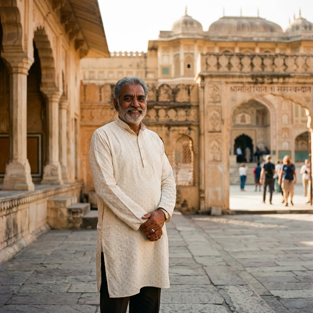 Retired gentleman host at heritage monument